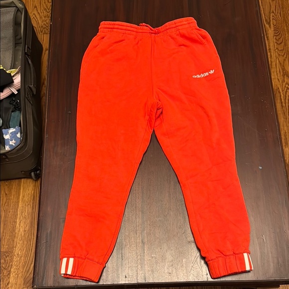 Adidas red fleece women’s joggers size XS - Picture 1 of 5